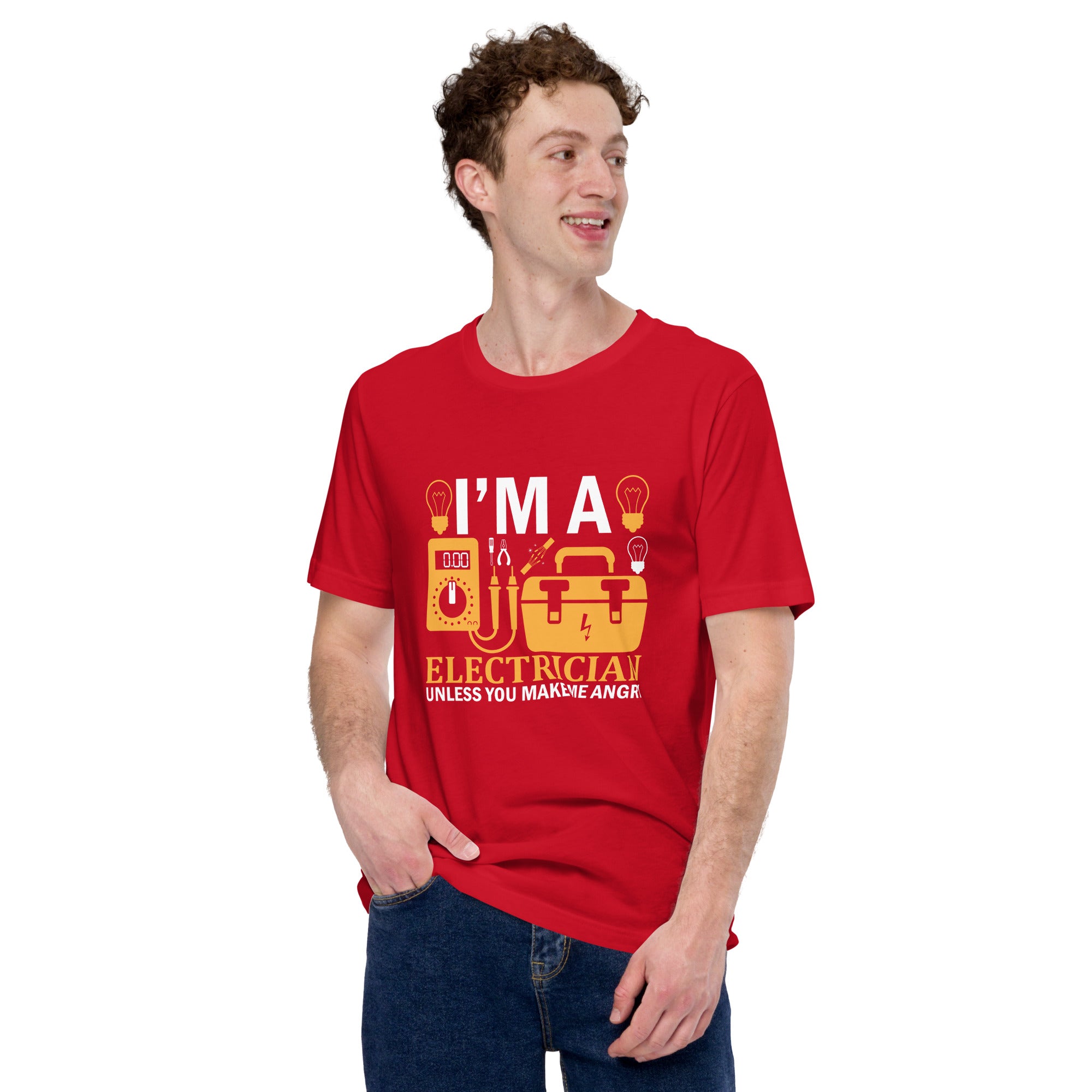 I'm A Electrician Unless You Make Me Angry Electrician Funny Novelty Sarcastic Offensive Rude Men's T-Shirt