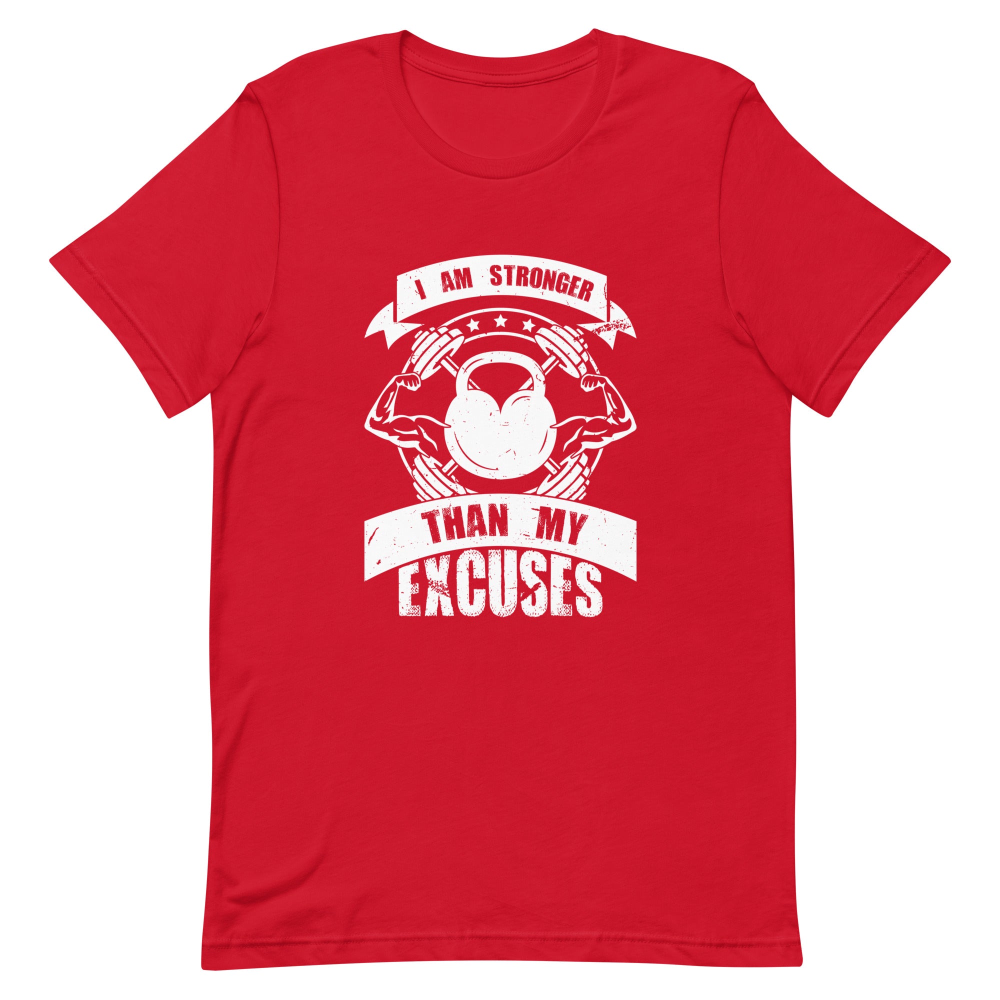 I Am Stronger Than My Excuses Fitness Training Gym Workout Quote Inspirational Motivational Men's T-Shirt