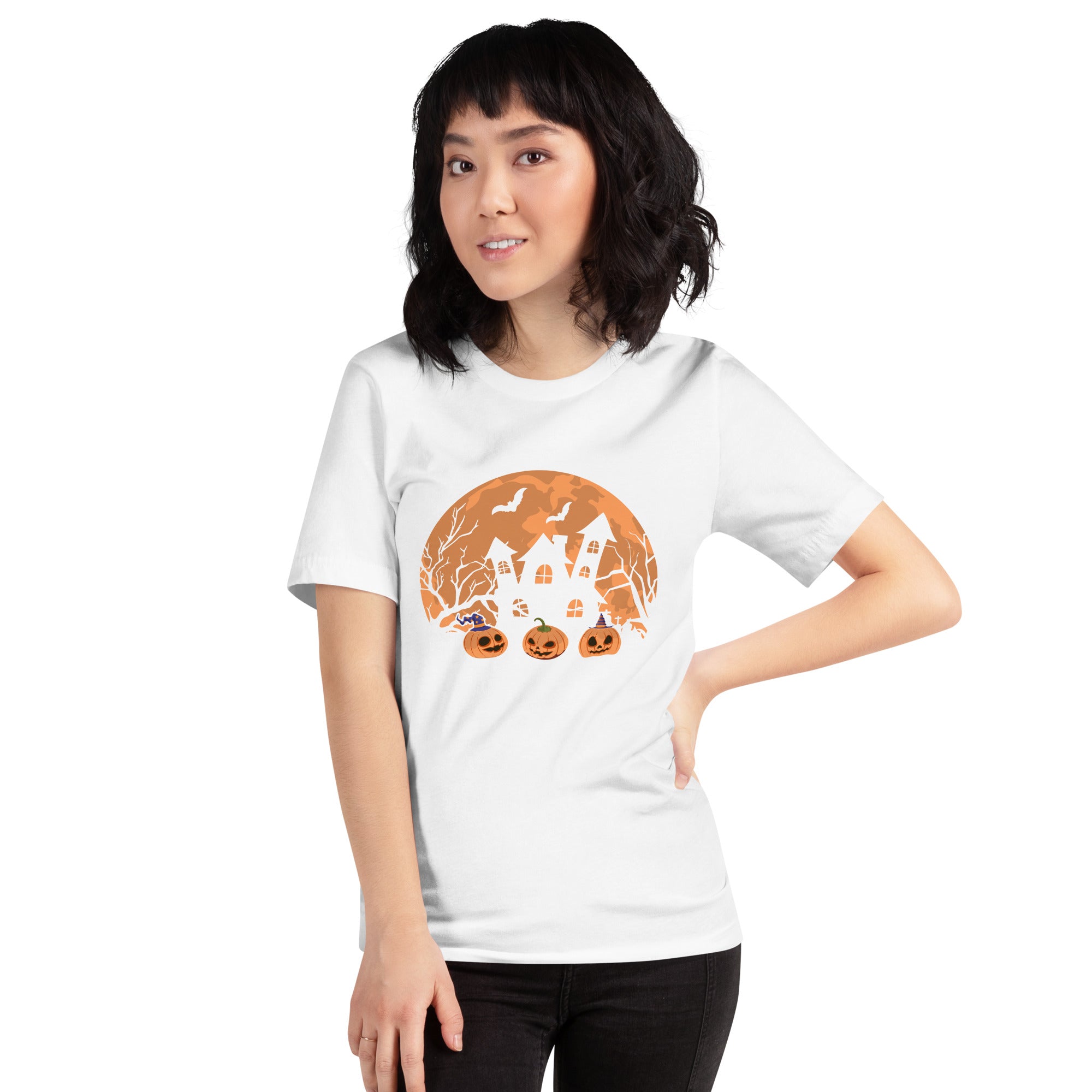 Halloween Pumpkins Haunted House Women's T-Shirt