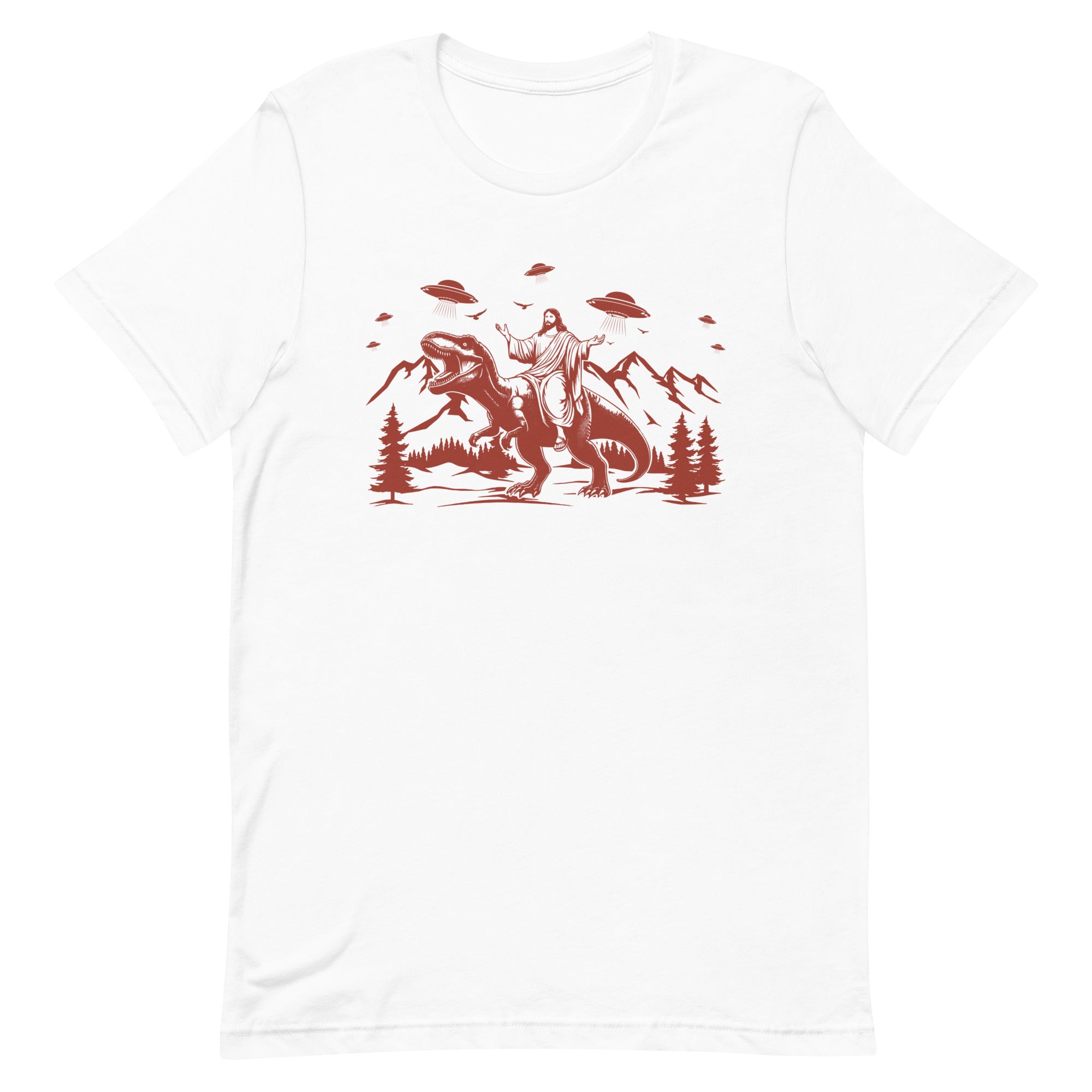 Jesus Riding Dinosaur T-Shirt