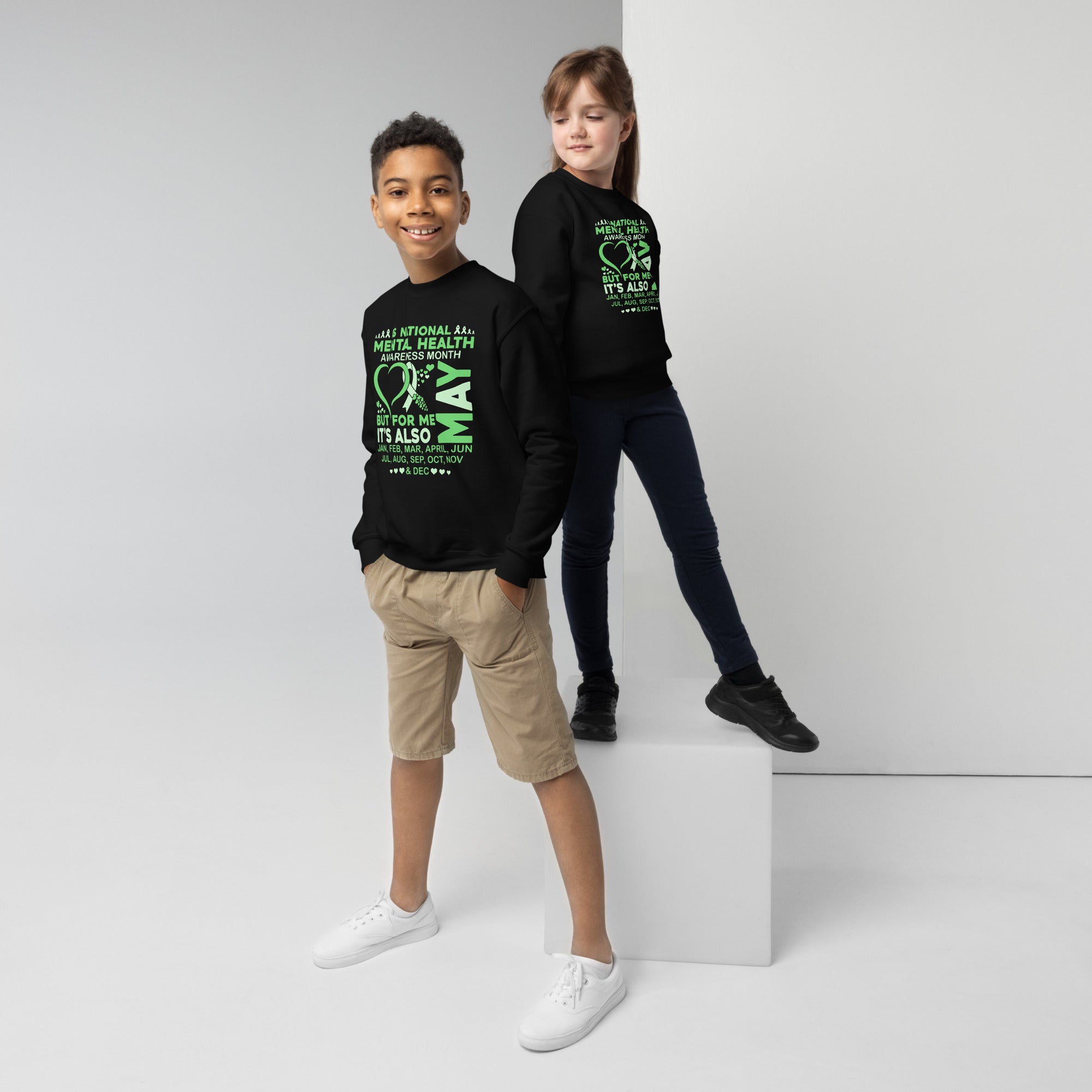 National Mental Health Awareness Month Kids Sweatshirt